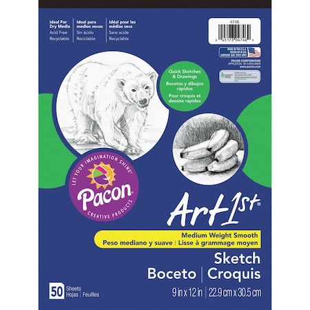 Ucreate Pad, Sketch, 9X12, We, 50Sh Pk PAC4746